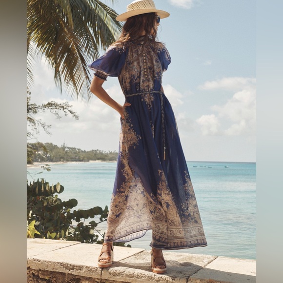 Zimmermann Dresses & Skirts - Zimmermann Anneke Maxi Dress in Indigo Paisley